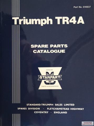 Spare parts catalogue Triumph TR4A 514837