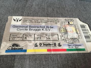 oude ticket Germinal Beerschot / Cercle Brugge