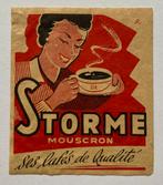 Luciferetiket koffie Storme Moeskroen Mouscron, Verzamelen, Ophalen of Verzenden, Gebruikt