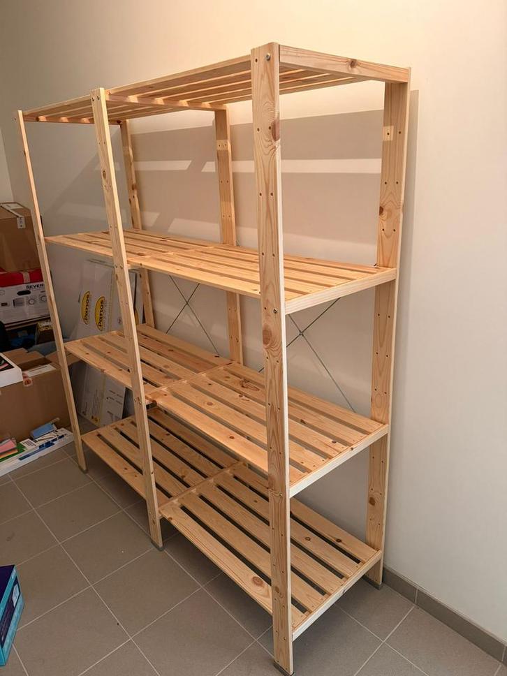 Houten stellingkast, Huis en Inrichting, Kasten | Stellingkasten, Zo goed als nieuw, Ophalen