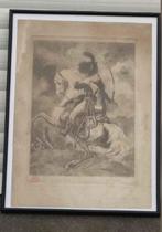 eau forte epreuve d etat signe charles bernier, Antiek en Kunst, Ophalen of Verzenden