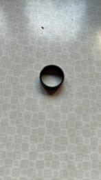 Titanium mannen ring! 18 mm - maat 57!, Bijoux, Sacs & Beauté, Bagues, Comme neuf, Noir, 17 à 18, Enlèvement ou Envoi