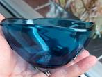 Blauwe Glazen vintage schaaltjes, vereco france, 4 euro/st, Ophalen of Verzenden