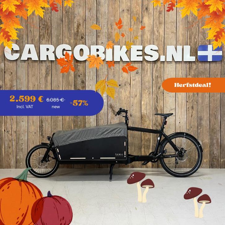 Manuele Larry vs Harry Bullitt X bakfiets cargobike, Fietsen en Brommers, Fietsen | Bakfietsen, Zo goed als nieuw, Overige merken