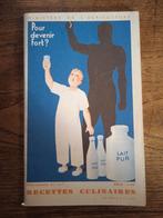 Oud reclame en kookboekje : Lait pur, Livres, Catalogues & Dépliants, Comme neuf, Enlèvement ou Envoi