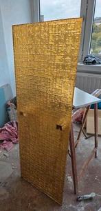 Mooi oker geel glas 137 x 48 cm, Doe-het-zelf en Bouw, Glas en Ramen, Ophalen, Zo goed als nieuw