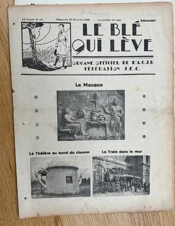 Tintin Hergé fascicule "Le blé qui lève" illustrateur *1928) disponible aux enchères