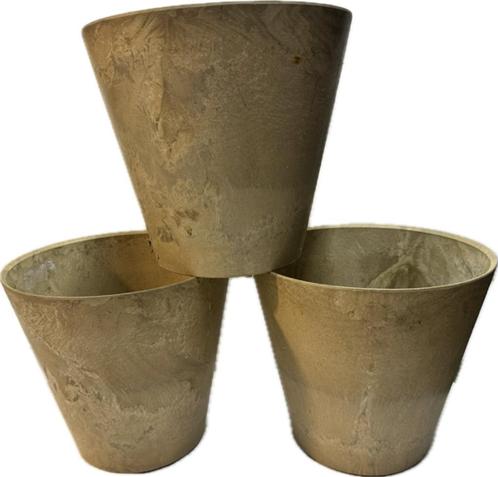 Pots de fleurs avec réservoir d'eau 3 pièces, Jardin & Terrasse, Pots de fleurs, Utilisé, Synthétique, Intérieur, Moins de 40 cm