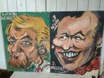 Karicatures bekent en berucht, Antiek en Kunst, Kunst | Schilderijen | Modern, Ophalen