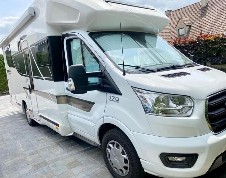 Camper te koop in nieuwstaat, Caravans en Kamperen, Mobilhomes, Particulier, tot en met 6, Integraal, Ford, Diesel, Automaat, Rondzit