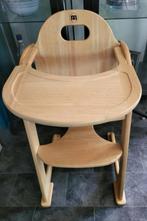 Massief houten meegroeistoel, Kinderen en Baby's, Kinderstoelen, Ophalen, Zo goed als nieuw, Meegroeistoel, Afneembaar eetblad