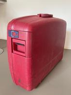 Grande valise rigide Delsey rouge à 4 roues, Bijoux, Sacs & Beauté, Clé, Enlèvement, Utilisé, Plastique dur
