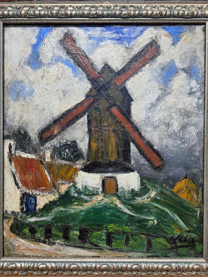 Clevers William molen op doek, Antiek en Kunst, Kunst | Schilderijen | Abstract, Ophalen