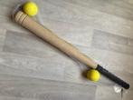 Baseballbat met twee ballen, Sport en Fitness, Honkbal en Softbal, Ophalen, Nieuw, Honkbal, Knuppel
