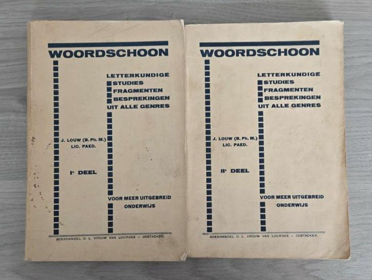 Woordschoon Deel I en II (1935 ?), Antiquités & Art, Antiquités | Livres & Manuscrits, Enlèvement ou Envoi