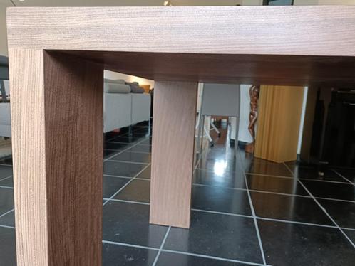 Volledig massieve strakke design tafel uit afromosia hout, Maison & Meubles, Tables | Tables à manger, Comme neuf, 50 à 100 cm
