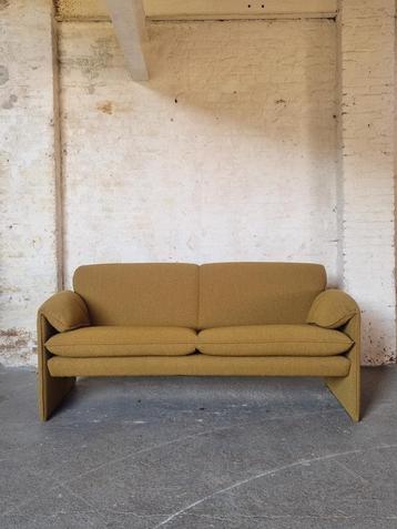 Vintage Leolux Bora Beta Sofa 2,5-zits bank – Mustard Bouclé beschikbaar voor biedingen
