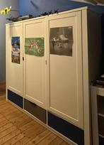 Witte kledingkast Bopita 3 deuren + 3 laden + 2 stangen, Huis en Inrichting, Kasten | Kleerkasten, Gebruikt, 150 tot 200 cm, Moderne et robuste