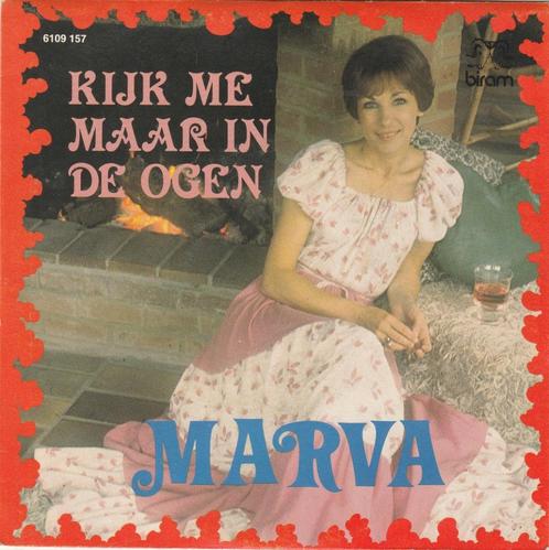 45T: Marva: Kijk me maar in de ogen, Cd's en Dvd's, Vinyl | Nederlandstalig, Gebruikt, Overige formaten, Ophalen of Verzenden
