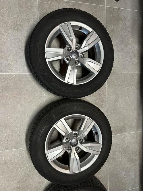 Originele Audi velgen met winterbanden met sneeuwkettingen, Auto-onderdelen, Banden en Velgen, Banden en Velgen, Winterbanden