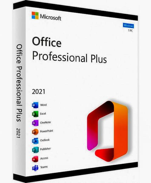 Microsoft Office 2021 Professional Plus, Computers en Software, Office-software, Nieuw, Windows, Access, Excel, OneNote, Outlook