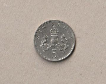 UK : 1 (gebruikte) munt van 5 pence : 1979 beschikbaar voor biedingen