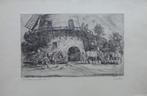 JULES VAN AEL / LOT 2 WERKEN / ZW-W ETS / 32x49cm / SIG, Antiek en Kunst, Ophalen of Verzenden