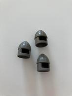 Lego chin guard helm dark grey (3x), Verzenden, Gebruikt, Losse stenen, Lego