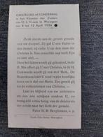 gedachtenisprentje 1934 (Waregem), Verzamelen, Bidprentjes en Rouwkaarten, Verzenden