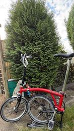 Brompton rood M6R bagagerek met 6 versnellingen in goede sta, Fietsen en Brommers, Ophalen, Brompton, 14 tot 16 inch, Versnellingen