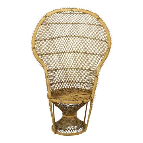 Grote Rotan Rieten Pauwstoel Troon Emanuelle Boho 131cm, Antiek en Kunst, Antiek | Meubels | Stoelen en Sofa's, Ophalen