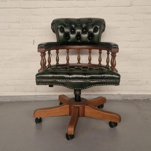 Captain Swivel – Antiek Groen, Huis en Inrichting, Bureaustoelen, Zo goed als nieuw, Bureaustoel, Groen, Ophalen of Verzenden