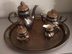 Koffie en thestel verzilverd porcelein, Antiek en Kunst, Ophalen