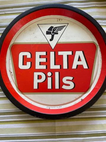 Emaille  bierplateau Celta Pils Meiresonne, Enlèvement ou Envoi, Utilisé