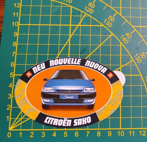 Sticker Citroën Saxo jaren '90, Verzamelen, Stickers, Ophalen of Verzenden