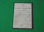 bidprentje °1881 DUDZELE +1912 Joseph VERMEIRE, Verzamelen, Bidprentjes en Rouwkaarten, Ophalen of Verzenden, Bidprentje