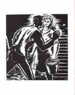 Frans Masereel houtsnede "Coup de Foudre", uitgave De Bladen, Antiek en Kunst, Kunst | Etsen en Gravures, Ophalen