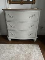 Landelijke ladekast/commode krijtgrijs met houtlook blad m, Huis en Inrichting, Kasten | Dressoirs, Zo goed als nieuw, Cottage