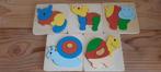 Setje van 5 houten puzzeltjes, Ophalen of Verzenden, Minder dan 10 stukjes, Gebruikt, 6 maanden tot 2 jaar