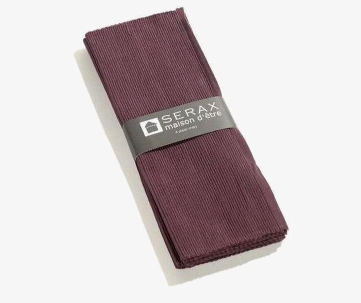 Serax Rib Placemat - 50x35cm - 8stuks - pruim, Huis en Inrichting, Keuken | Textiel, Zo goed als nieuw, Placemat, Paars, Ophalen of Verzenden