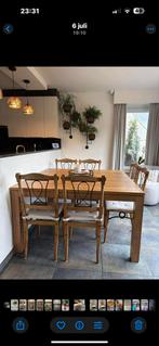 Eiken tafel met of zonder stoelen, Ophalen, Zo goed als nieuw