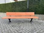 cognac eetkamertafel bank lax met rugleuning 240 cm MORE, Huis en Inrichting, Ophalen, Zo goed als nieuw, Leer