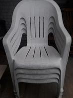 allibert 4 plastic tuinstoelen, Ophalen, Gebruikt, Plastic