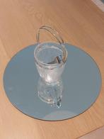 Ijsemmer met vork, glas en zilver 5 euro, Antiek en Kunst, Antiek | Glaswerk en Kristal, Ophalen of Verzenden