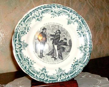 ASSIETTE DECORATIVE "porcelaine de Paris " B.ETAT beschikbaar voor biedingen