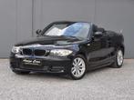 BMW 1 Serie 118 NAVIGATIE MET SCHERM-MULTISTUUR-BLUETOOTH, Auto's, BMW, Zwart, 4 cilinders, Cabriolet, Zwart