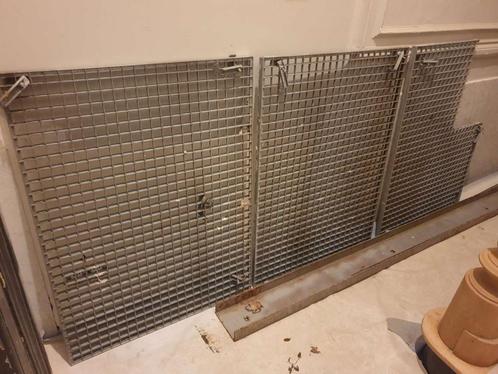 3 RVS looproosters 100x75cm + stalen draagbalk L243,5 B16cm, Doe-het-zelf en Bouw, Ladders en Trappen, Ophalen of Verzenden