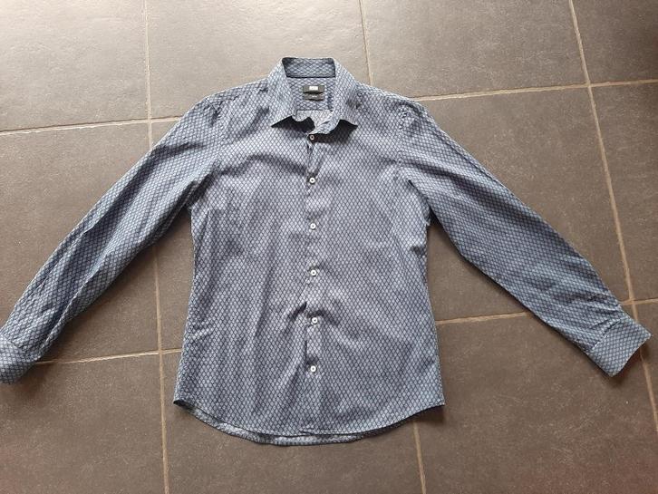 nieuw blauw hemd met lange mouwen, Kleding | Heren, Overhemden, Zo goed als nieuw, Halswijdte 39/40 (M), Blauw, Ophalen of Verzenden
