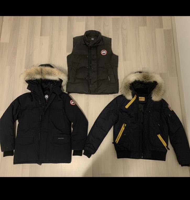 Parajumpers & Canada Goose jassen maat S/M, Kleding | Heren, Jassen | Winter, Zo goed als nieuw, Overige maten, Zwart, Ophalen