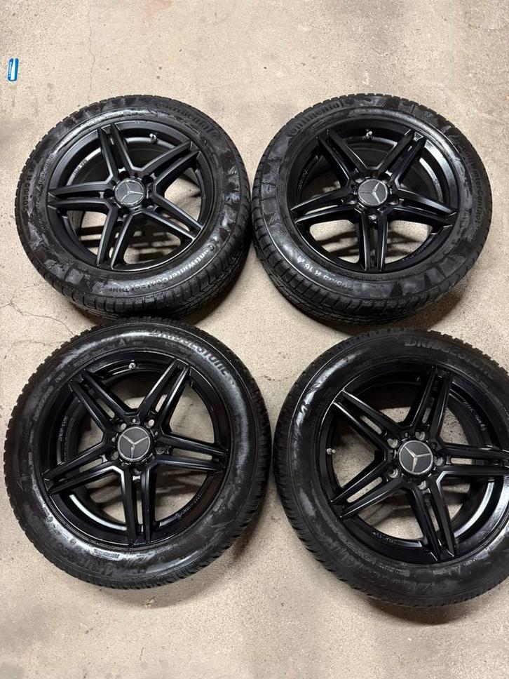 4 velgen voor Mercedes cla 16 inch winterband, Auto-onderdelen, Banden en Velgen, Band(en), Winterbanden, 16 inch, Ophalen